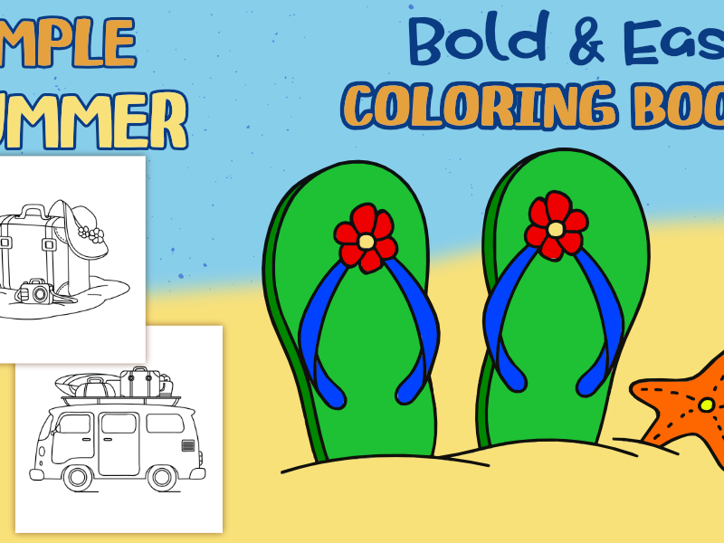 Simple Summer Coloring Book