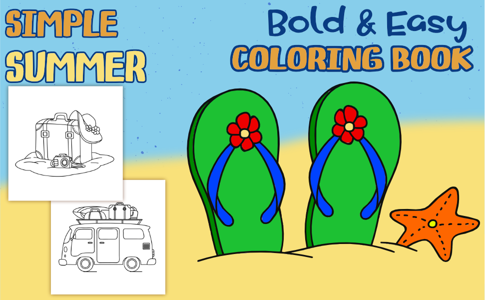 Simple Summer Coloring Book